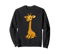 Cute Giraffe Sitting Art Long Neck Jungle Animal Humor Sweatshirt