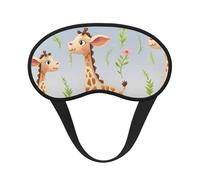 Cute Giraffe Sleep Mask for Side Sleeper, Light Blocking Night Masks for Sleeping Eye Mask for Women Men Eye Cover Soft Comfortable Eye Shade for Travel, Nap