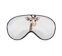 Cute Giraffe Sleeping Mask, Light Blocking Eye Mask, Comfortable and Soft, Eye Cover with Elastic Band, Suitable for Men and Women, Suitable for Travel/Sleeping