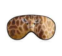 Cute Giraffe Soft Eye Masks for Sleep with Adjustable Strap Breathable Travel Sleeping Covers