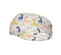 Cute Giraffe Sports Headbands Moisture Wicking Athletic Terry Cloth Sweatband Sweat Absorbing Head Band