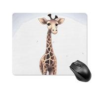 Cute Giraffe Square Mouse Pad Portable Computer Mousepad with Non-Slip Rubber Base 18 * 22cm Ultra-Thin Gaming Mouse Mat for Computer Laptop Office Desk Accessories