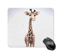Cute Giraffe Square Mouse Pad Portable Computer Mousepad with Non-Slip Rubber Base 25 * 30cm Ultra-Thin Gaming Mouse Mat for Computer Laptop Office Desk Accessories