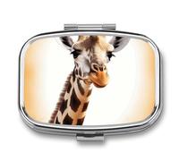 Cute Giraffe Travel Pill Organizer A Daily Pill Box for Supplements 2 Compartment Pill Case Convenient for Carrying and Storing Medicines Box