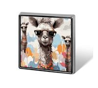 Cute Giraffe with Colors Sunglasses Funny Lapel Pin Brooches Square Fashion Brooch Pin Cute Button Badges Alloy Button Pins Enamel Pins Metal Pinback for Hat Shirt Clothing Bags