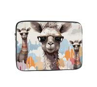 Cute Giraffe with Colors Sunglasses Funny Laptop Case 10 inch, TSA Laptop Sleeve Shockproof Protective Notebook Case Water Resistant Computer Carrying Cover Briefcase Handbags Men Women Computer Bag