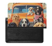 Cute Giraffe with Colors Sunglasses Funny Passport Holder Slim Travel Wallet RFID Blocking Card Case Cover Passport Cover Protector Essentials with Credit Card Slots for Women/Men, Dog Days of Summer