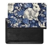 Cute Giraffe with Colors Sunglasses Funny Passport Holder Slim Travel Wallet RFID Blocking Card Case Cover Passport Cover Protector Essentials with Credit Card Slots for Women/Men, A Bunch of Rabbits