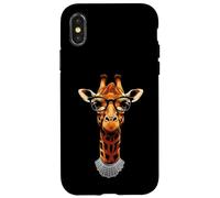 Cute giraffe with RGB Collar Ruth Bader Ginsburg Case for iPhone X/XS