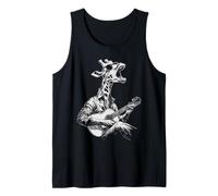 Cute Giraffe with Sunglasses Guitar Player Funny Guitarist Tank Top