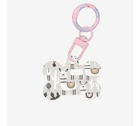 Cute Giraffe with Sunglasses Printing Acrylic Dog Bone Ornament,Dog Tags Personalized Pet Ornament, Key Chain Bone Shaped Id Tags