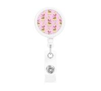 Cute Giraffes Print Badge Reel Retractable Badge Holder Cute Badge Clip Id Card Holders for Men Women