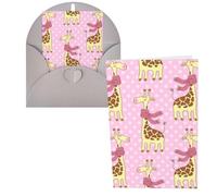 Cute Giraffes Print Thank You Cards Greeting Cards With Envelopes Blank Note Cards 10x15 cm Perfect for Thank Yous Invitations