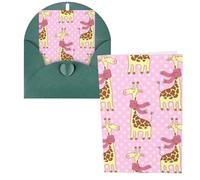 Cute Giraffes Print Thank You Cards Greeting Cards With Envelopes Blank Note Cards 10x15 cm Perfect for Thank Yous Invitations