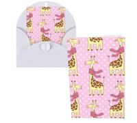 Cute Giraffes Print Thank You Cards Greeting Cards With Envelopes Blank Note Cards 10x15 cm Perfect for Thank Yous Invitations