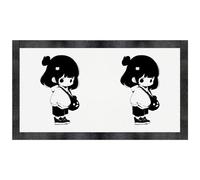 'Cute Girl in Hoodie' Pet Feeding Mat (PM00026401)