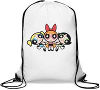 Cute Girl Trio Gym Sack Casual Drawstring Bag White