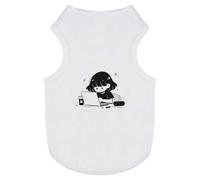 'Cute Girl Working' Pet Dog/Cat T-Shirt (PT00140402)