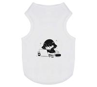 'Cute Girl Working' Pet Dog/Cat T-Shirt (PT00140403)
