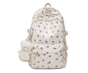 Cute Girls Backpack,Strawberry Motif School Ethics Backpack For Teens | Storage Bag Organizer for Kids Teens Students Travel Study Work Elementary School Middle School Christmas Birthday