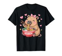 Cute Girls Capybara Ramen Kawaii Tea Kawaii Capybara Lover T-Shirt