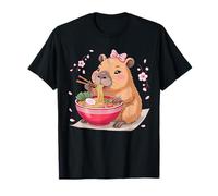 Cute Girls Capybara Ramen Kawaii Tea Kawaii Capybara Lover T-Shirt
