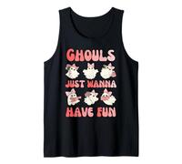 Cute Girls Ghost Halloween Ghouls Just Wanna Have Fun Women Tank Top