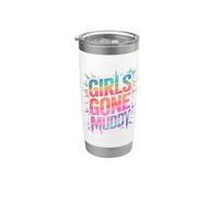Cute Girls Gone Muddy Mud Run Mudding Trail Crew Mom Dirty Stainless Steel Insulated Tumbler