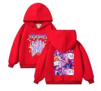 Cute Girls' Hoodie, k-pop Hunters Oversized Hoodie Spring/Autumn Fashion Children's Hooded Sweatshirt,Red,110cm