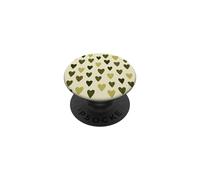 Cute girly Minimalist Love Design || Green Heart Pattern PopSockets Adhesive PopGrip