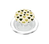 Cute girly Minimalist Love Design || Green Heart Pattern PopSockets PopGrip for MagSafe