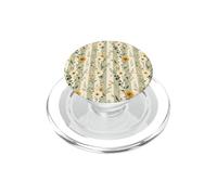 Cute Girly Sage Botanical Wildflower Stripe Floral Pattern PopSockets PopGrip for MagSafe