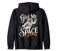 Cute GIVE ME SPACE Astronaut I Need Autism Teacher SPED Mom Zip Hoodie