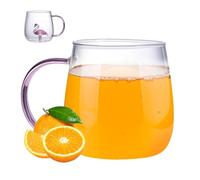 Cute Glass Cups - Clear Borosilicate Glass Cups with Animals 380ml | Pet Mugs, Cartoon Mug for Camping Picnic Heat Resistant Cups Bar d, Crane, riferimento alla descrizione, Please refer to