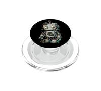 Cute Glitch Robot Retro Pixel Tech Graphic PopSockets PopGrip for MagSafe