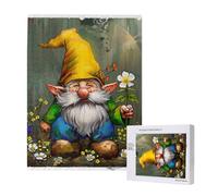 Cute Gnome 1 Printed Wooden Intelligence Puzzle 38x52 CM, 500 Pieces(boxed) Jigsaw Puzzles Education Game for Adults, Home Decoration Puzzle