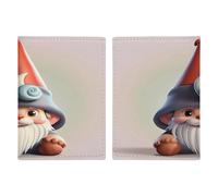 Cute Gnome Hat Passport Holder Ultra Slim PU Leather Travel Document Organizer Compact Premium International US Passport Protector Cover for Women Men