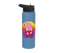 Cute Gnome Heart Love Cozy Warmth Charming Character Romance Stainless Steel Insulated Water Bottle