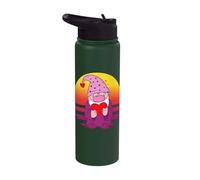 Cute Gnome Heart Love Cozy Warmth Charming Character Romance Stainless Steel Insulated Water Bottle