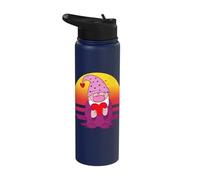 Cute Gnome Heart Love Cozy Warmth Charming Character Romance Stainless Steel Insulated Water Bottle