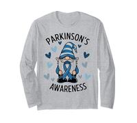 Cute Gnome Parkinson's Awareness Ribbon Design Long Sleeve T-Shirt