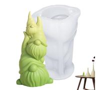 Cute Gnome Silicone Mold - Easter Dwarf Fondant Mold, 3D Gnome Resin Mould, Non Stick Silicone Mould with Fine Carving Details, Craft Tools Accessories, Wax Clay Chocolate Casting for Party Decor