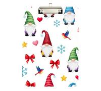 Cute Gnomes Acrylic Clipboard Writing Boards Letter Size Clipboards with Low Profile Metal Clip for Nurses, Lawyers, Doctor Offices