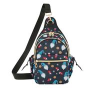 Cute Gnomes Cartoon Colorful Chest Bag Pattern Print Bright Print Shopping