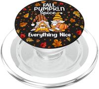 Cute gnomes couple with pumpkin spice Fall Yall autumn gnome PopSockets PopGrip for MagSafe