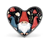 Cute Gnomes Lime Green Butterfly Lapel Pin - Heart Shape Brooch Pins for Men & Women Suit Accessories, 1" Lightweight Enamel Lapel Pins Buttons for Backpacks, Hats, Bags, Lanyards