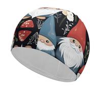Cute Gnomes Swim Cap Unisex Adult Swimming Cap Non Slip Pool Hat Comfortable Durable Easy to Put On and Off Waterproof Swim Hat Keep Hair Dry