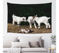 Cute Goat Baby Tapestry Wall Backdrop Tapestries Wall Blanket For Background Room Decor 73x95cm