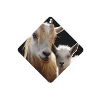 Cute goat baby with mother Car Air Fresheners Cards 4 Pcs Long Lasting Car Fresheners Gifts for Men Women Auto Aromatherapy Tablets Hanging Scented Card Rearview Mirror Pendant - Lavender Scent