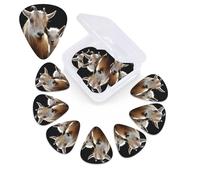Cute goat baby with mother Guitar Picks 12 Pcs, 3 Different Thickness Celluloid Plectrum for Bass Electric Acoustic Guitars Ukulele Accessories Gift for Men Women (0.46mm, 0.71mm, 0.96mm)